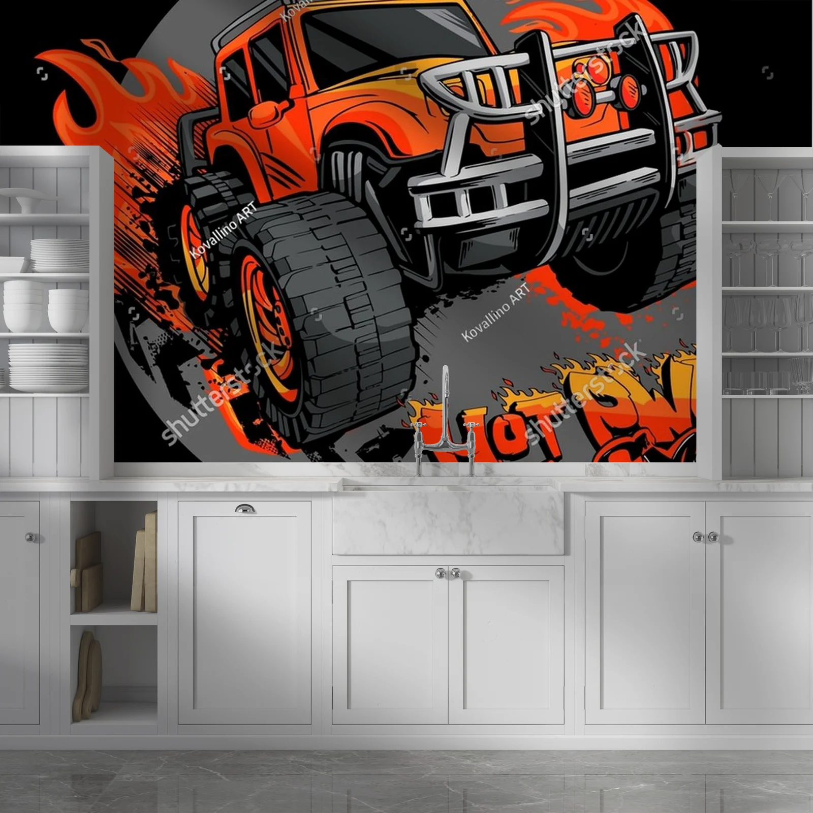 Energia off-roadowego w stylu street art