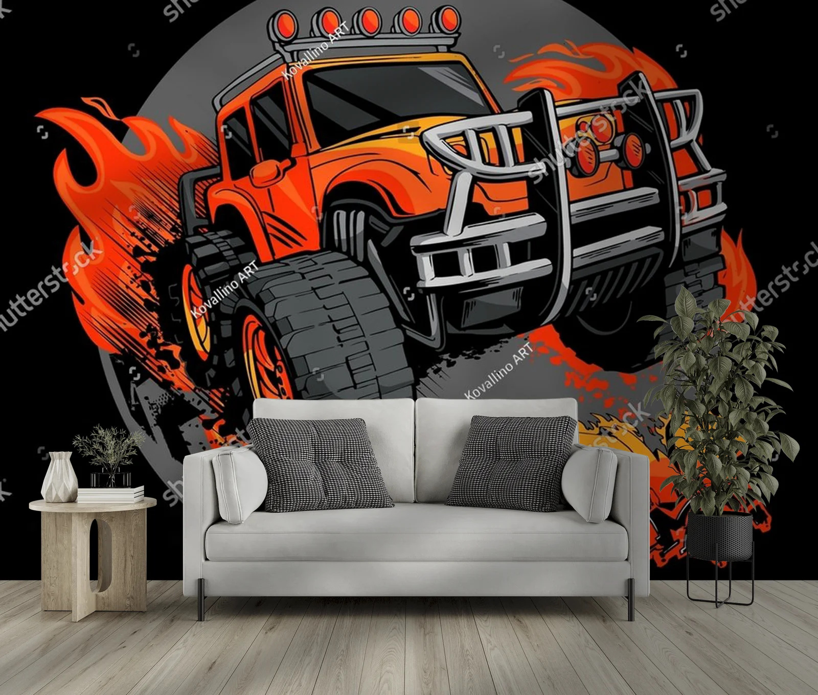 Energia off-roadowego w stylu street art