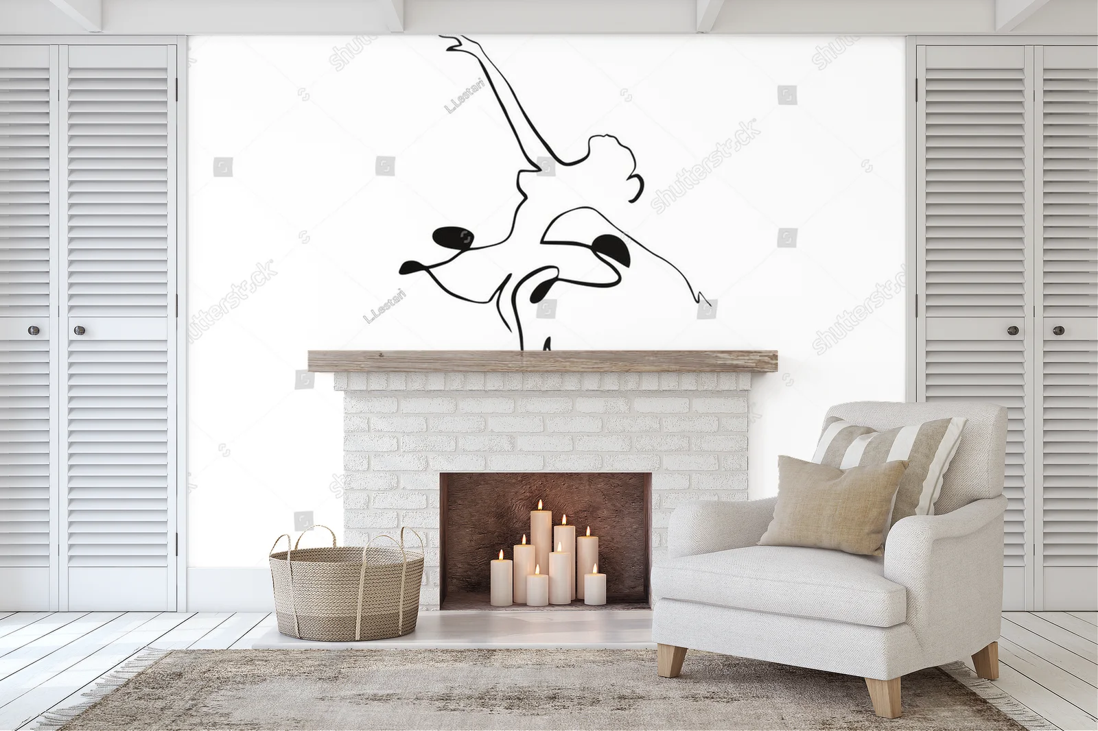 Elegancki taniec baleriny w minimalistycznym stylu