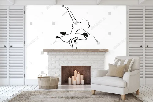 Elegancki taniec baleriny w minimalistycznym stylu