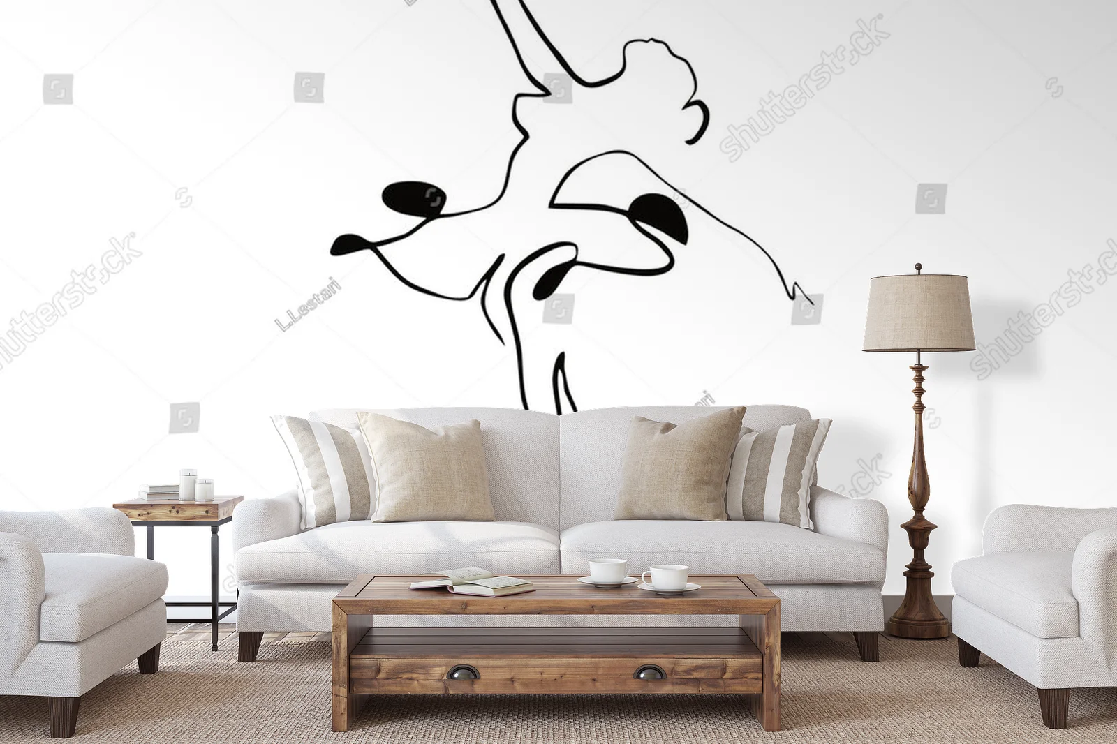 Elegancki taniec baleriny w minimalistycznym stylu
