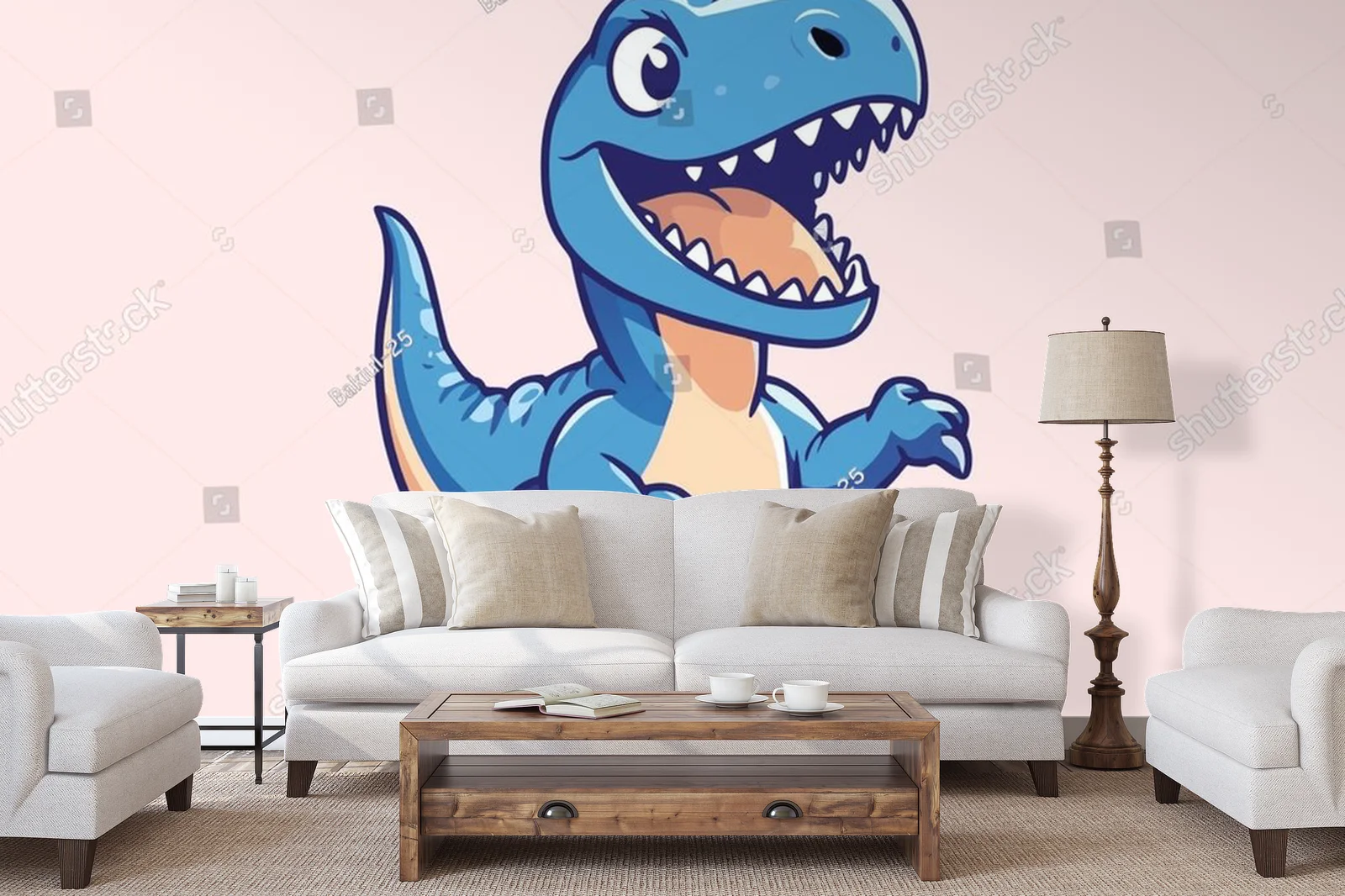 Urocze dinozaury na letnim, plażowym szaleństwie