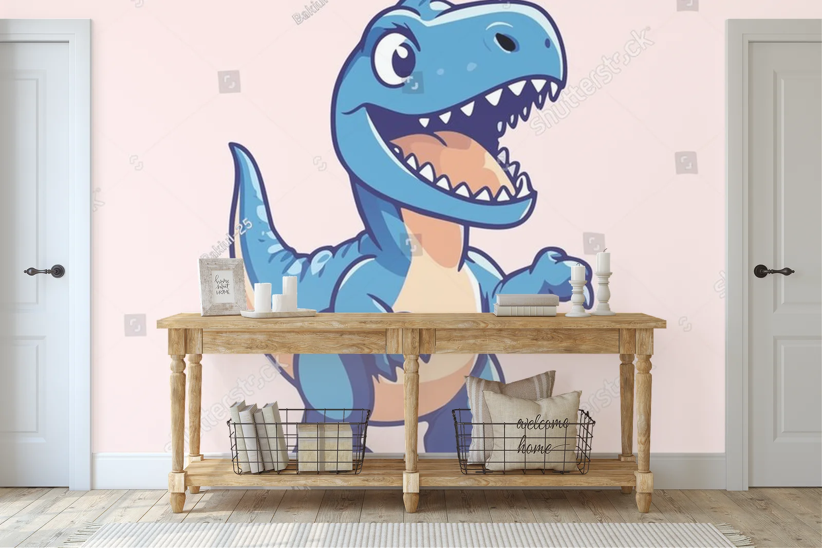 Urocze dinozaury na letnim, plażowym szaleństwie