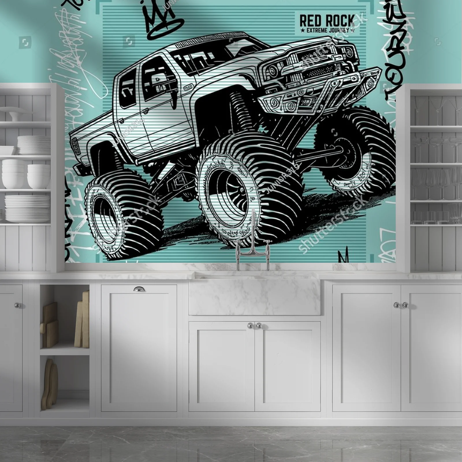 Potężny off-roadowy potwór w nasyconych kolorach