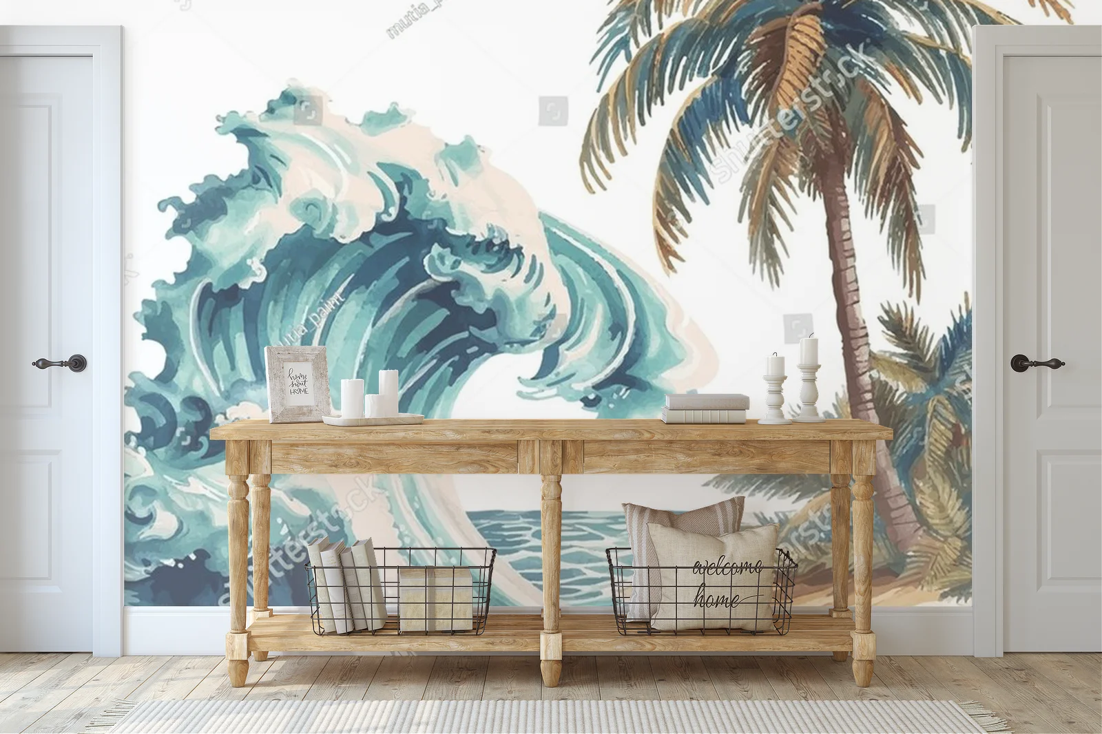 Malarskie marzenie: palmy na tle oceanu