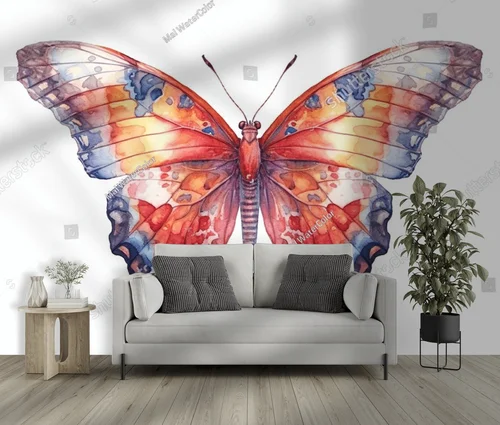 Malowany wodą motyl – letnia harmonia kolorów