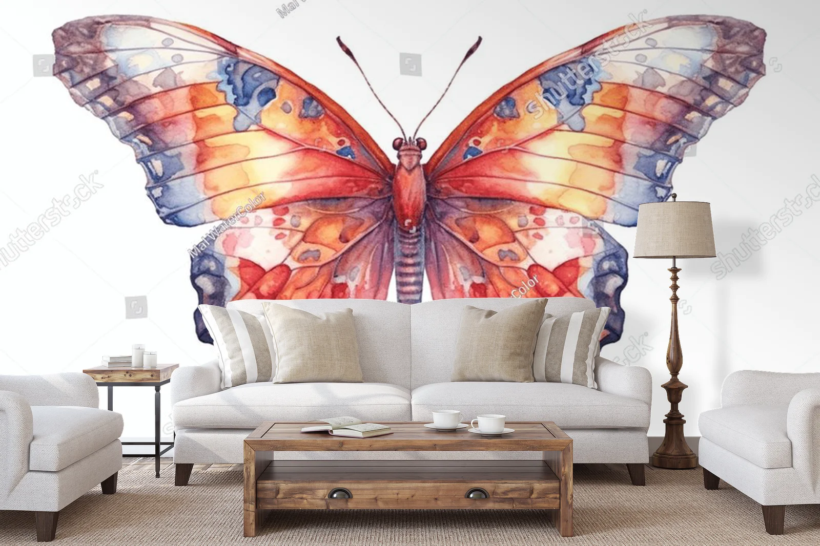 Malowany wodą motyl – letnia harmonia kolorów