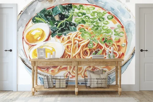 Ramen w akwarelowym stylu – smak Japonii