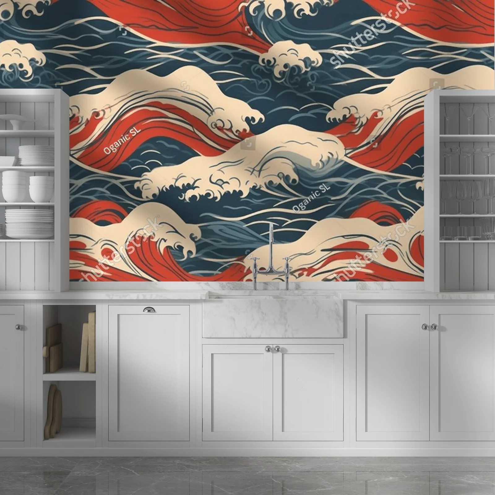 Eleganckie fale w pastelowych odcieniach Japonii