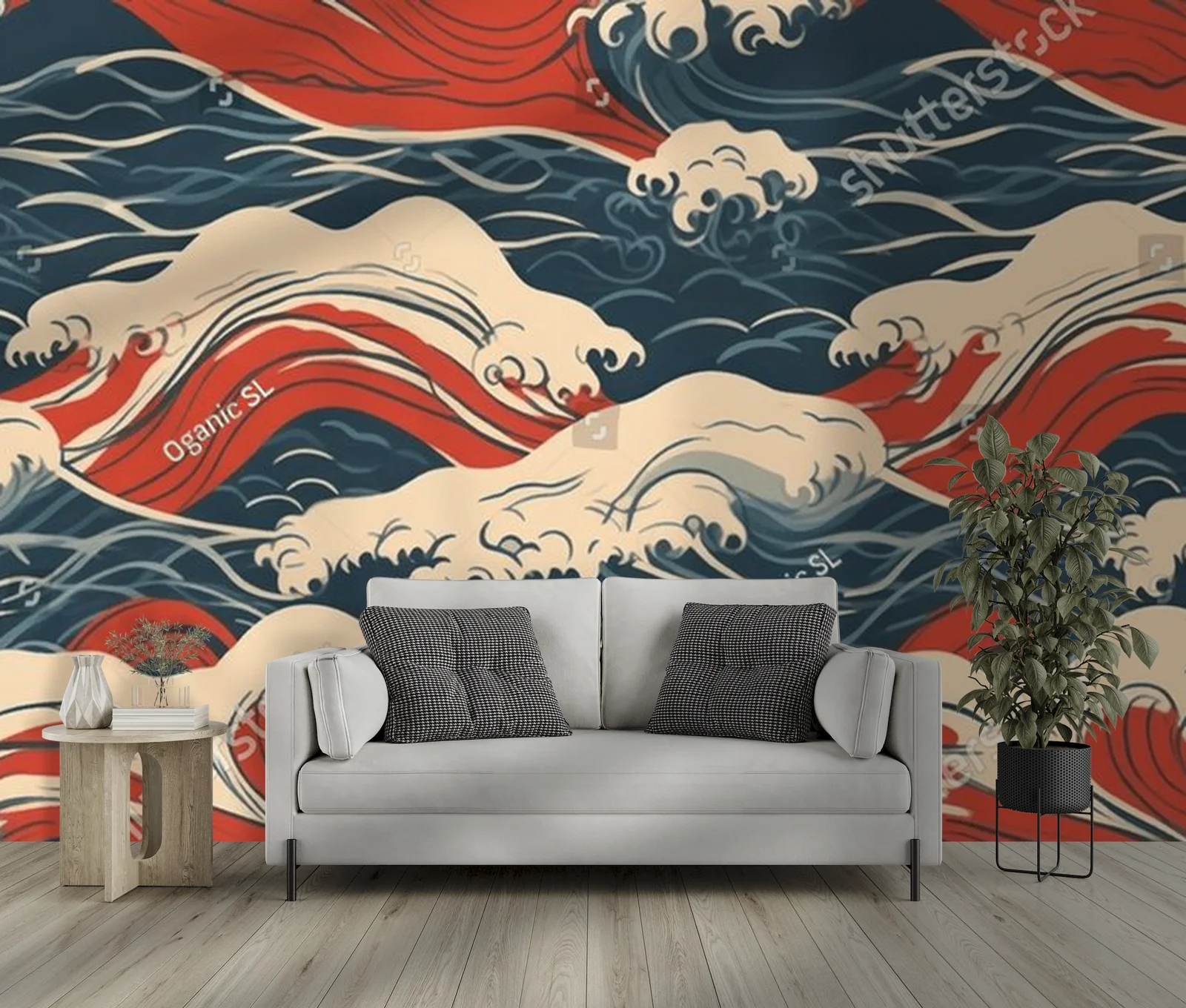 Eleganckie fale w pastelowych odcieniach Japonii