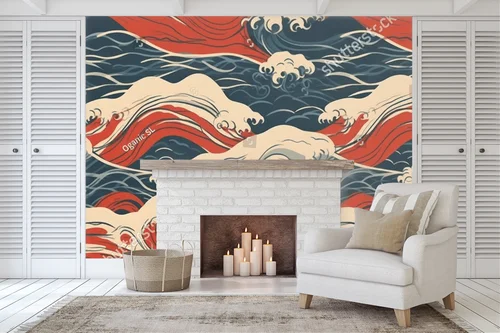 Eleganckie fale w pastelowych odcieniach Japonii