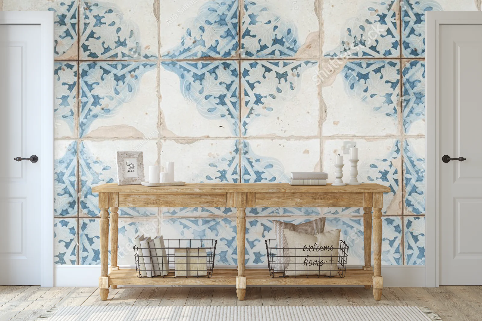 Nostalgiczne portugalskie azulejos w jasnych tonach