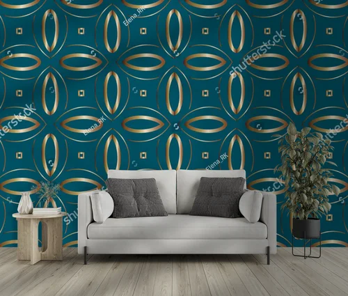 Elegancka metalowa mozaika w odcieniach zieleni