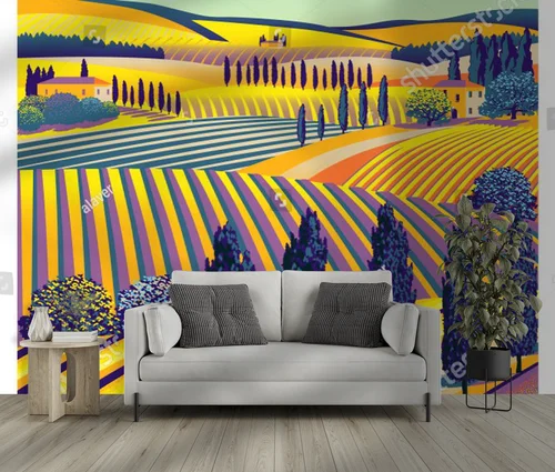 Romantyczna sceneria Toskanii w pastelowych tonach
