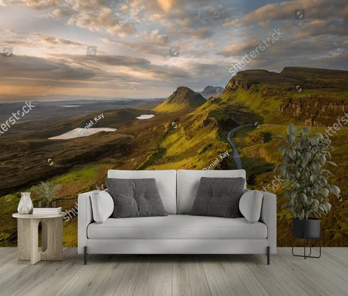 Klify Quiraing w chmurach - malownicza panorama