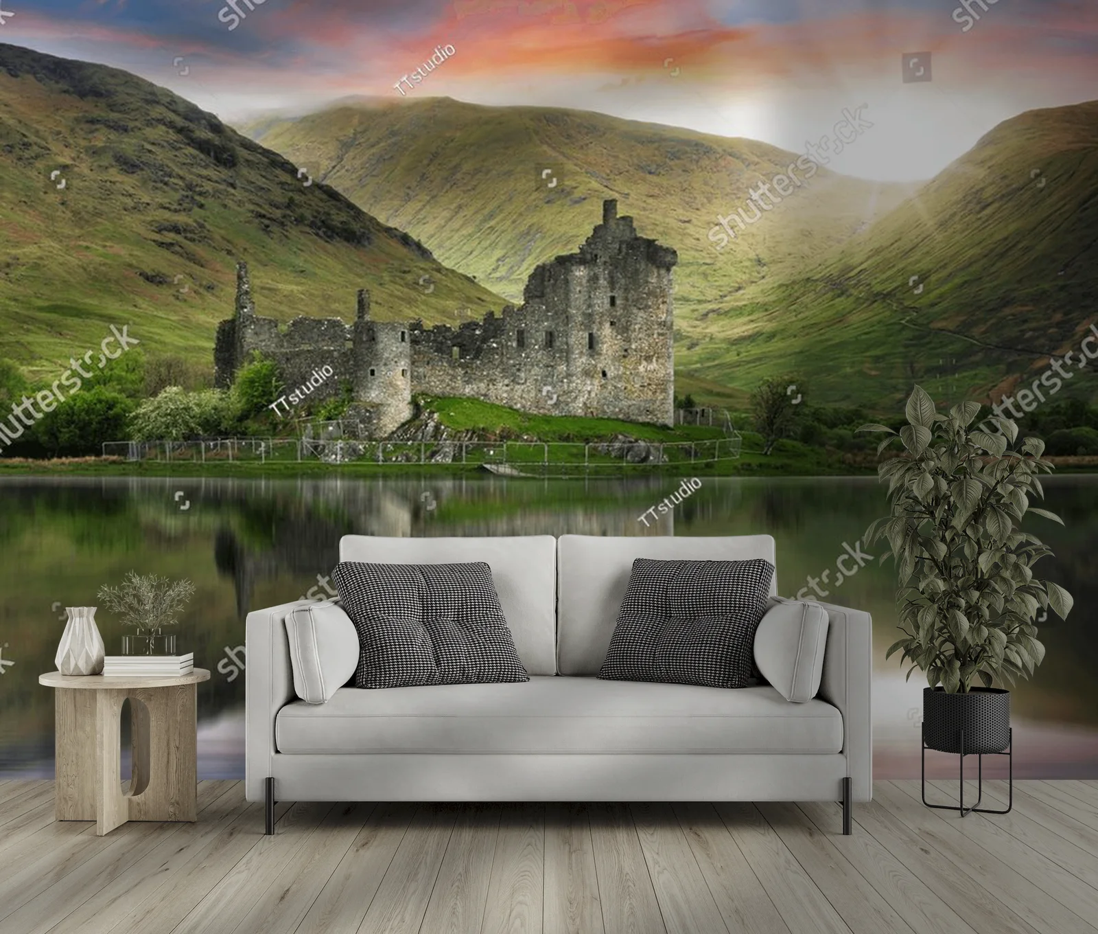 Magiczny krajobraz Szkocji z zamkiem Kilchurn