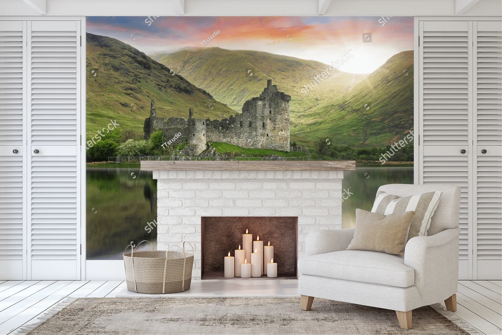 Magiczny krajobraz Szkocji z zamkiem Kilchurn