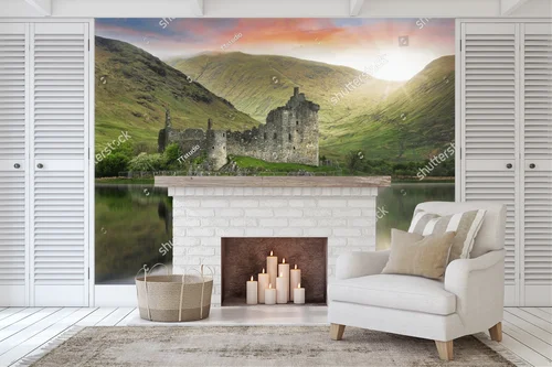 Magiczny krajobraz Szkocji z zamkiem Kilchurn