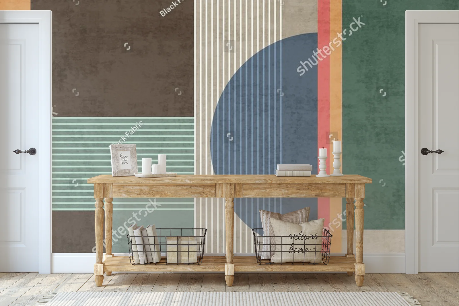 Geometryczne piękno w odcieniach leśnej zieleni