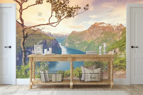Magiczne widoki Geirangerfjord w pastelowych odcieniach