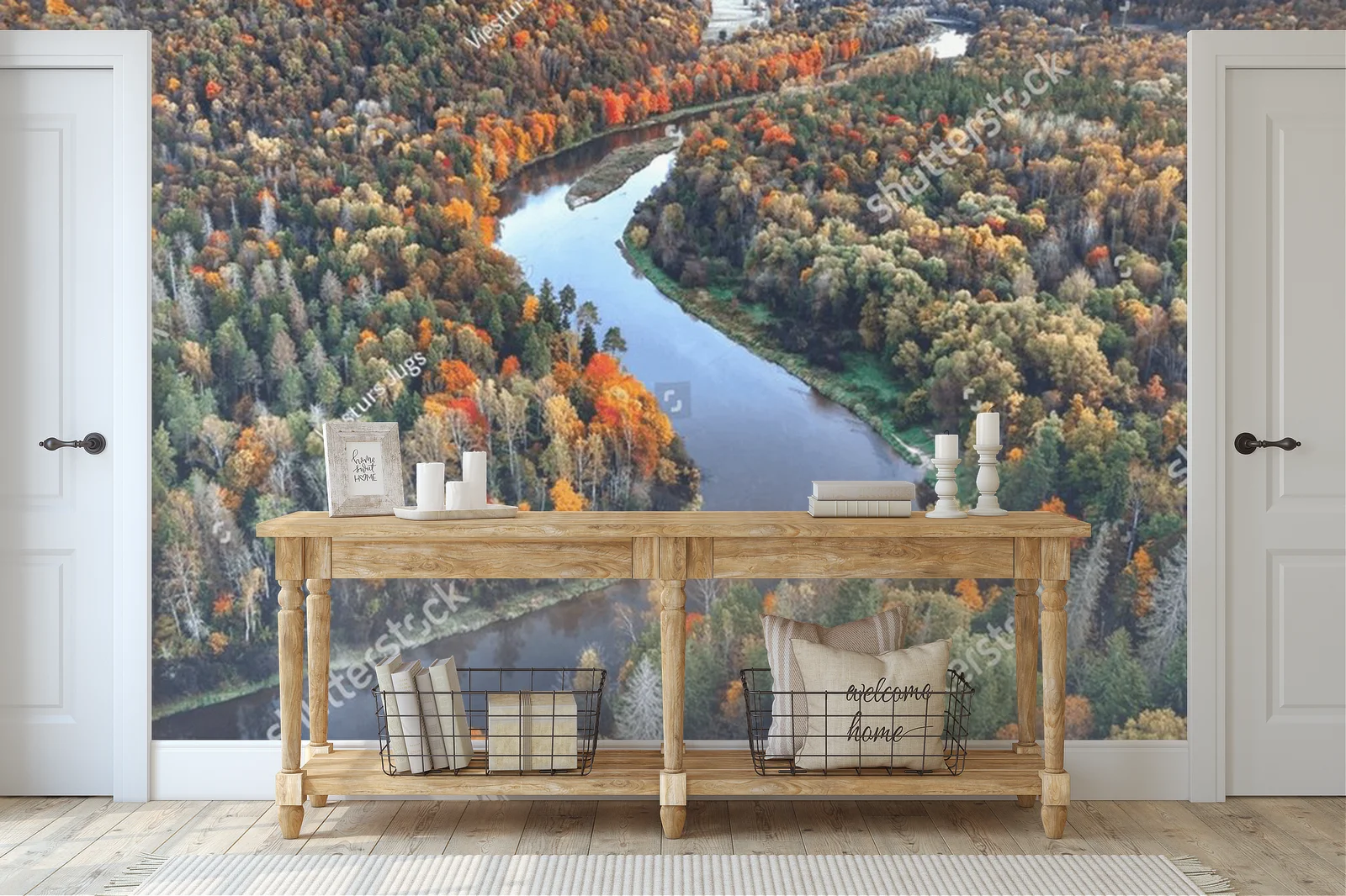 Kolorowy poranek nad doliną Gauja