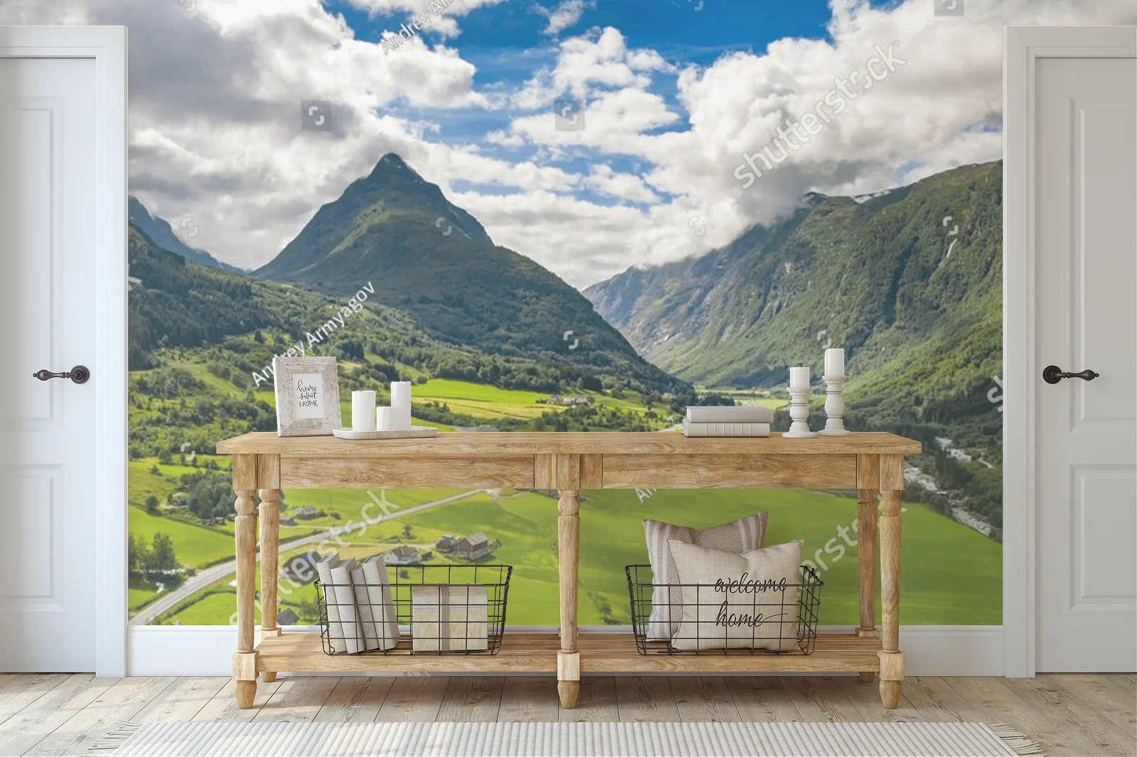 Magiczne fiordy Norwegii w niebieskiej palecie