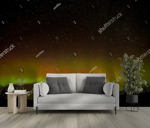 Urokliwy pejzaż Alaski pod aurorą