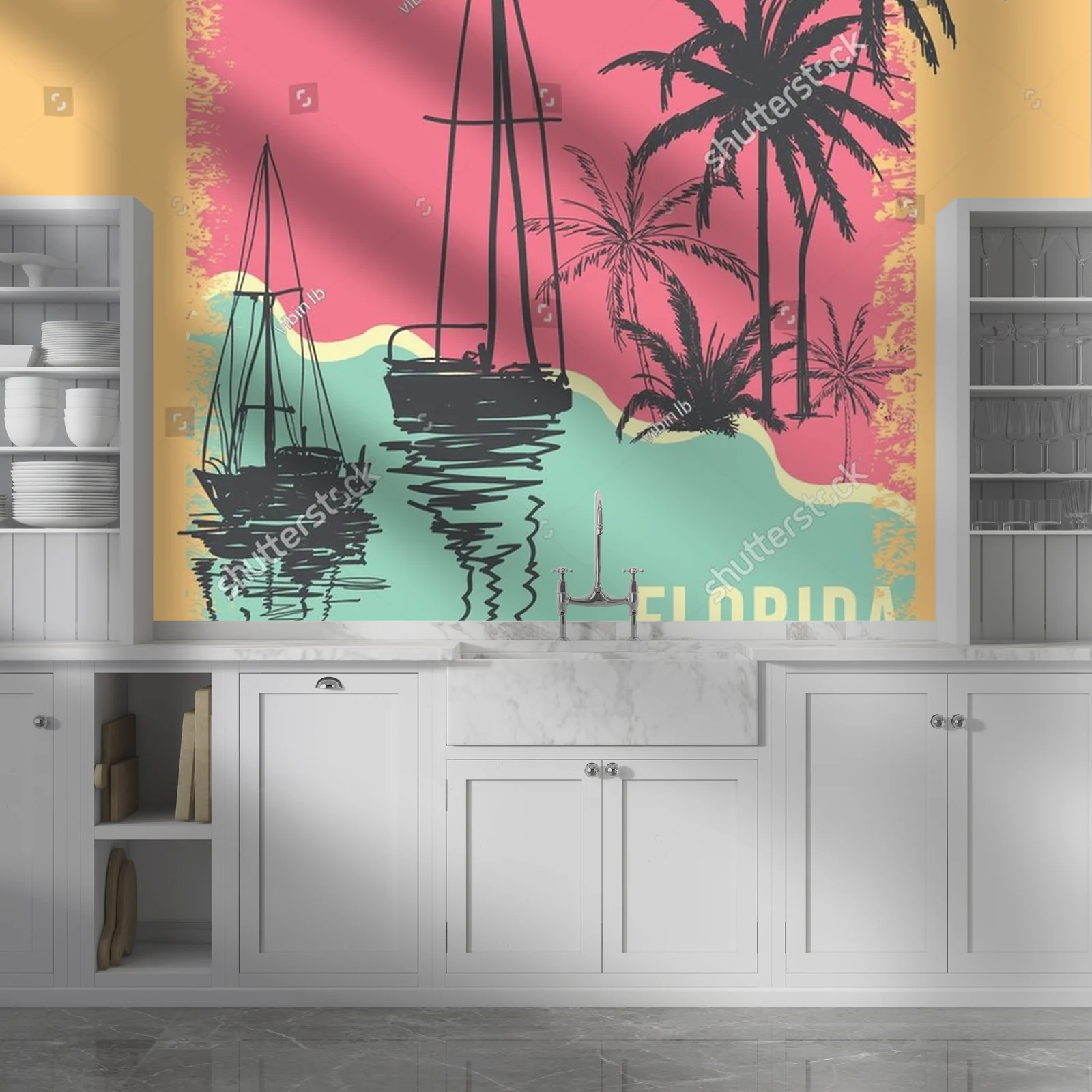 Romantyczna retro atmosfera Miami w letnich kolorach