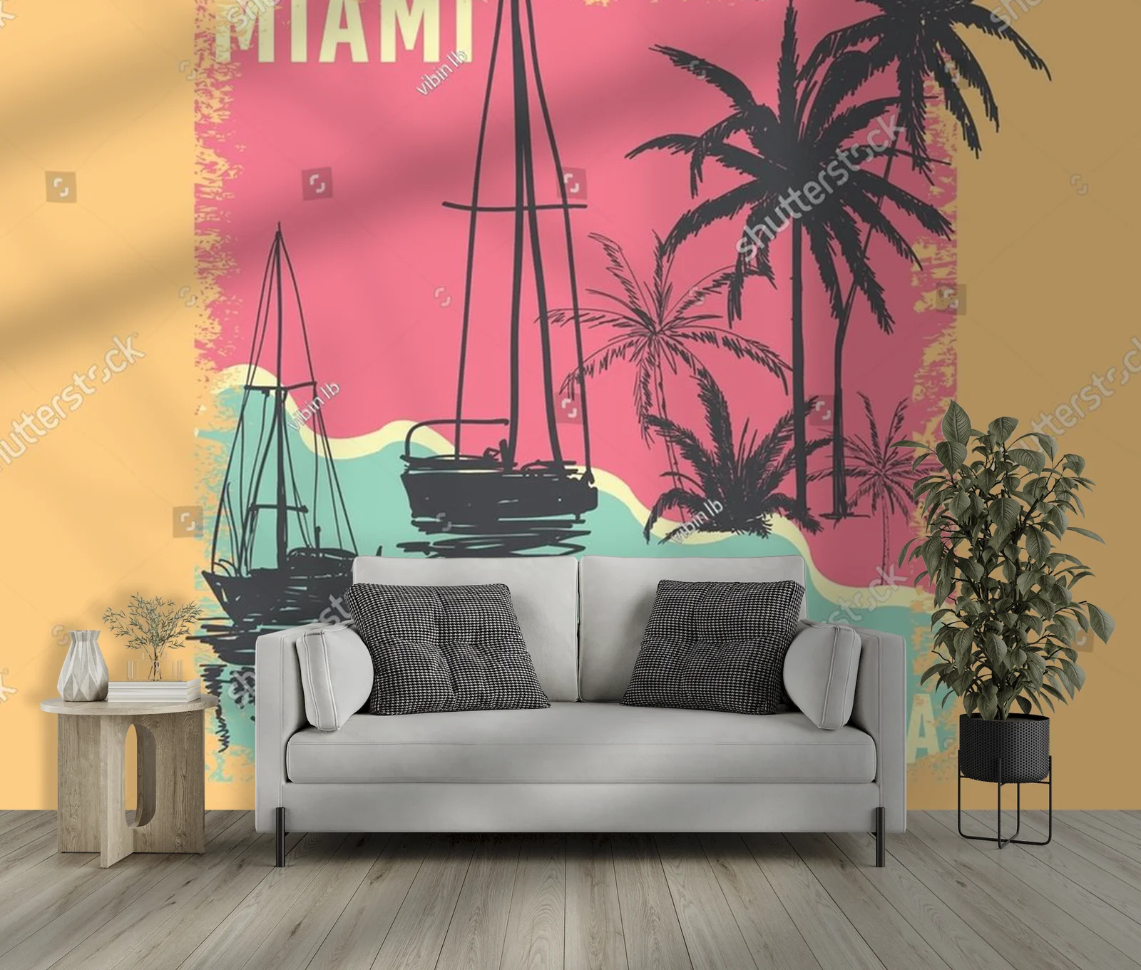 Romantyczna retro atmosfera Miami w letnich kolorach