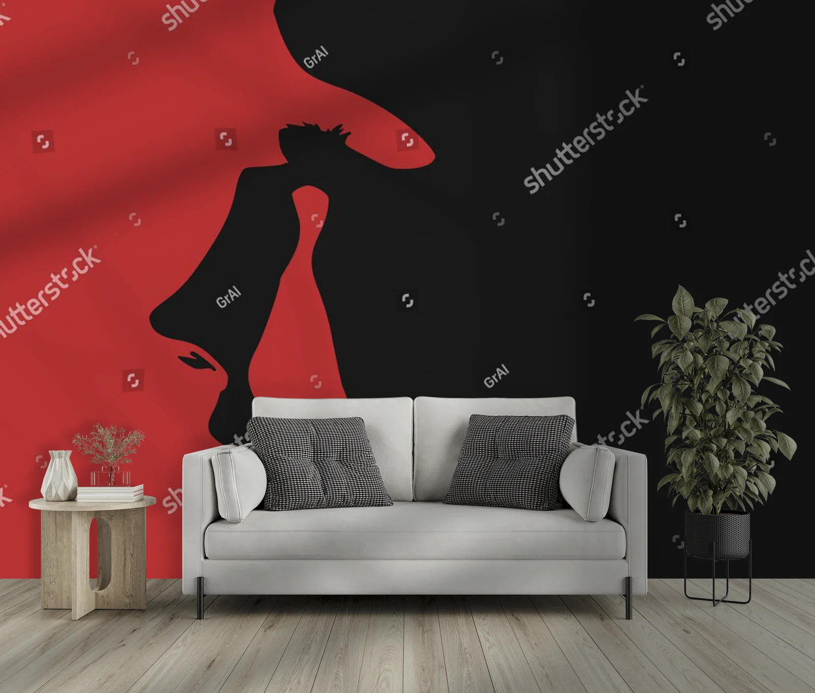 Elegancka sylwetka w monochromatycznym blasku