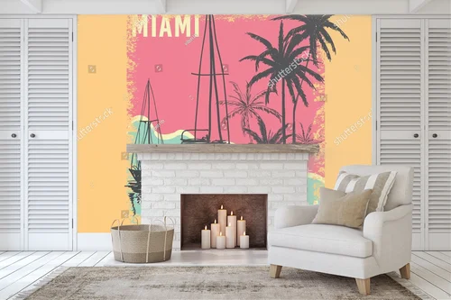 Romantyczna retro atmosfera Miami w letnich kolorach