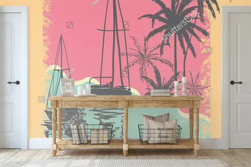 Romantyczna retro atmosfera Miami w letnich kolorach