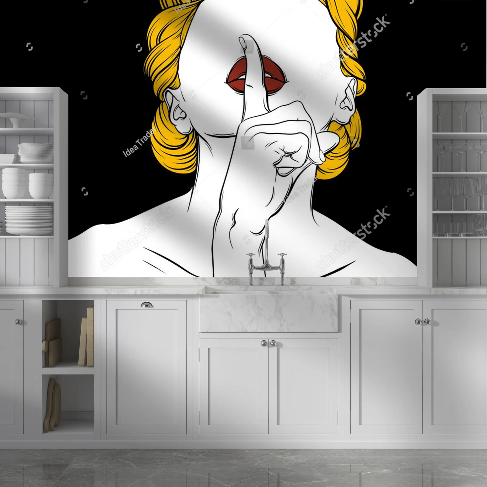 Hipsterska ilustracja kobiety w tajemniczym stylu