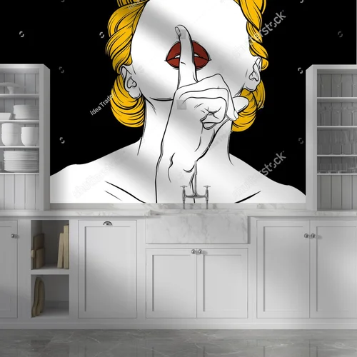 Hipsterska ilustracja kobiety w tajemniczym stylu