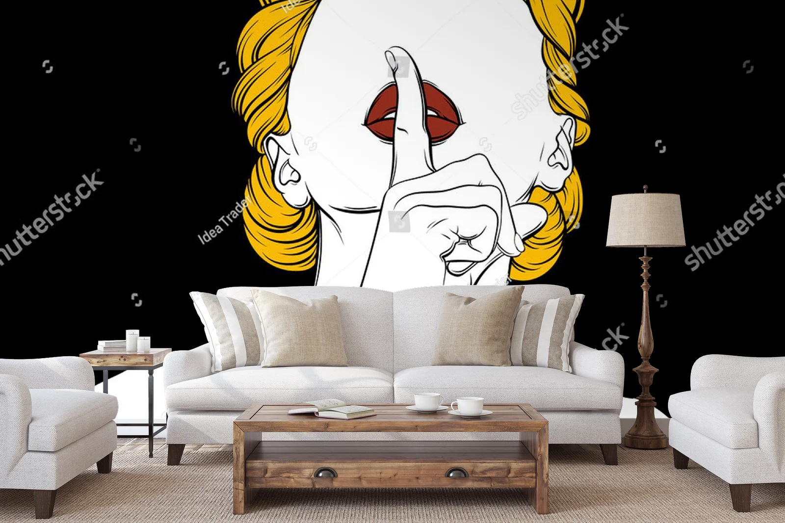 Hipsterska ilustracja kobiety w tajemniczym stylu