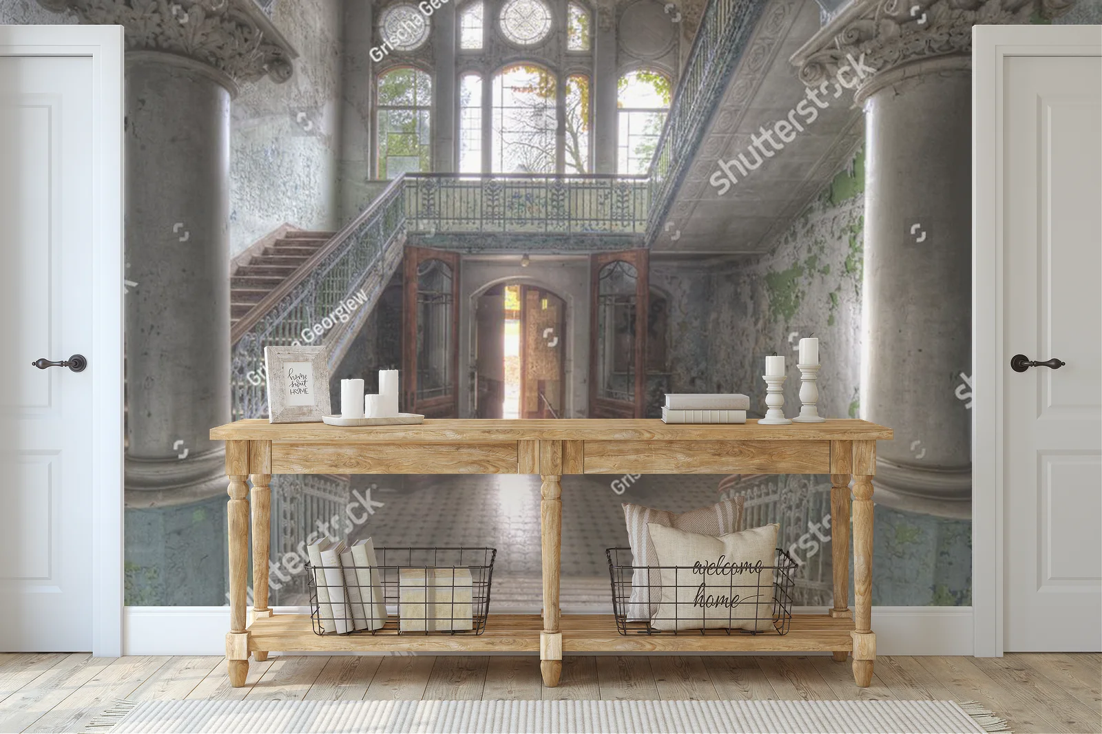 Zrujnowany szpital w głębokich odcieniach nostalgii