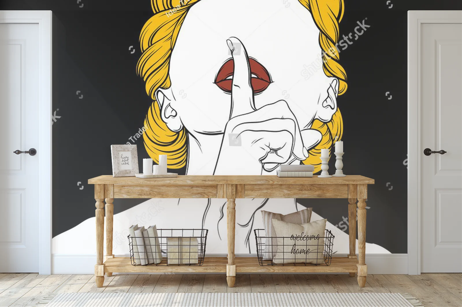 Hipsterska ilustracja kobiety w tajemniczym stylu
