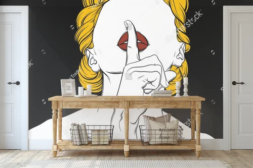 Hipsterska ilustracja kobiety w tajemniczym stylu