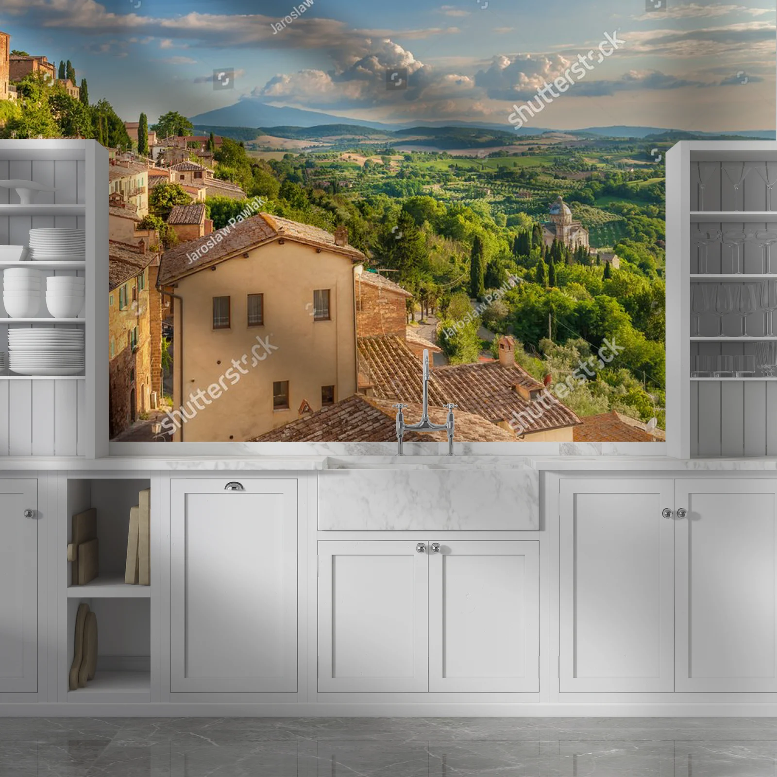 Panorama Toskanii z Montepulciano