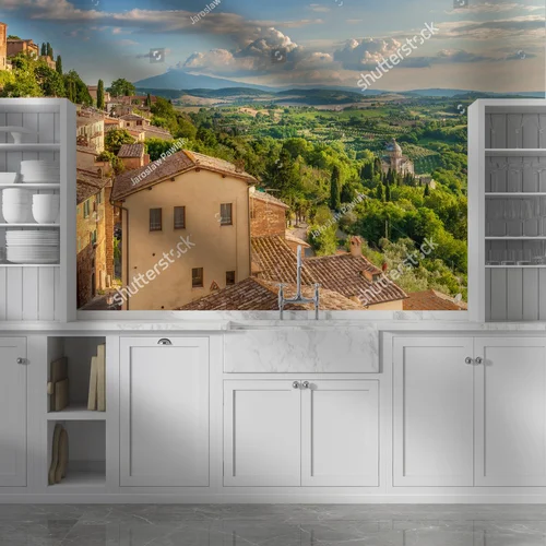Panorama Toskanii z Montepulciano