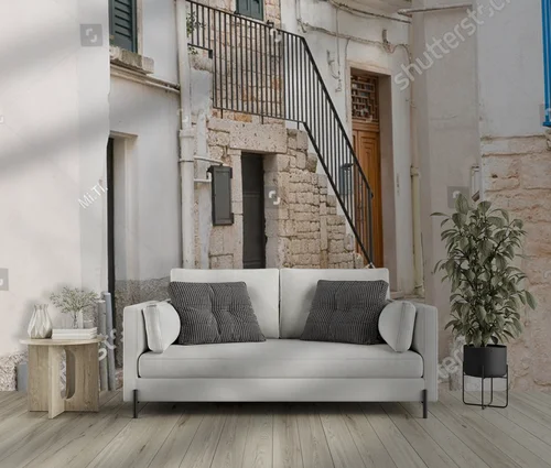 Architektura Conversano w kojących odcieniach szarości