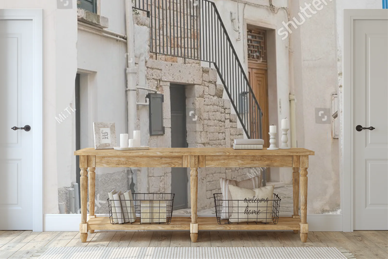 Architektura Conversano w kojących odcieniach szarości