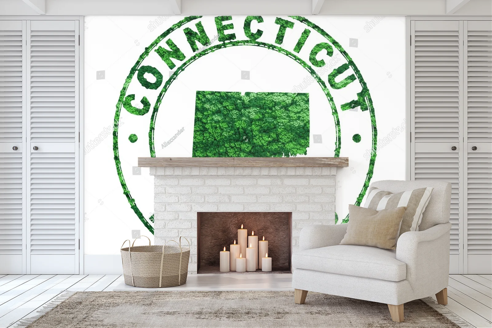 Ekologiczna kompozycja Connecticut w białych tonach