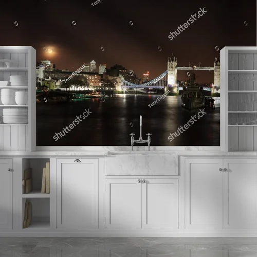 Nocne widoki Londynu nad Tamizą