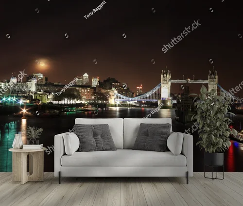 Nocne widoki Londynu nad Tamizą