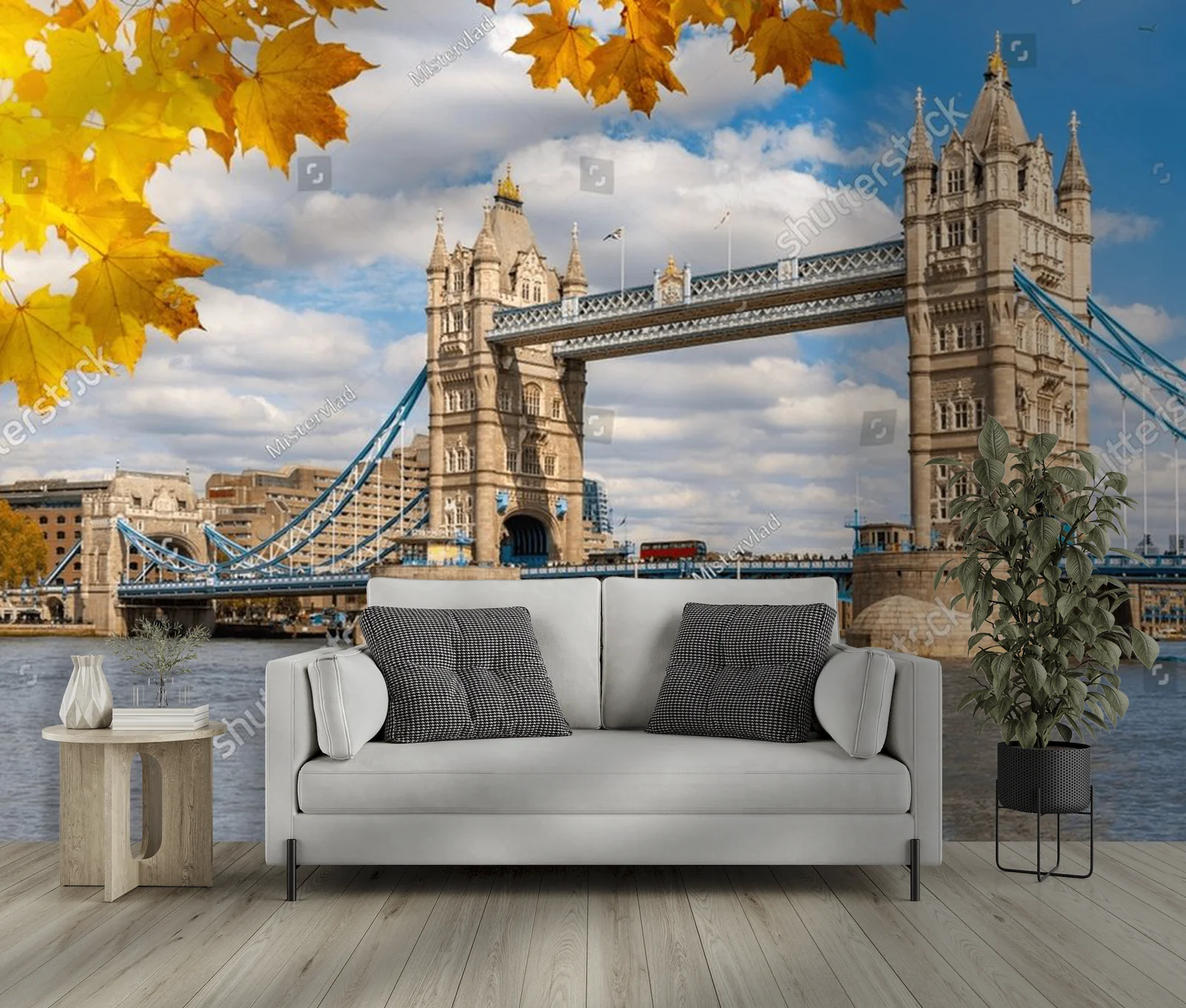 Jesienna magia Tower Bridge nad Tamizą