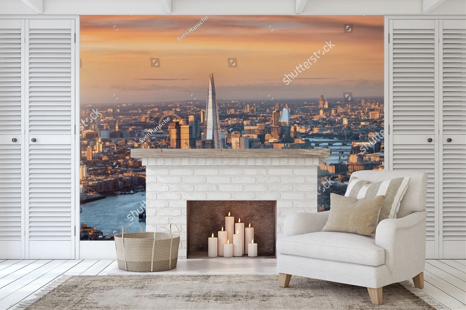 Panoramiczny widok Londynu w złotych tonach