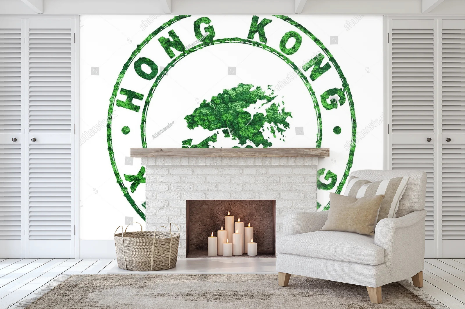 Nowoczesna kompozycja Hong Kongu w eterycznych odcieniach