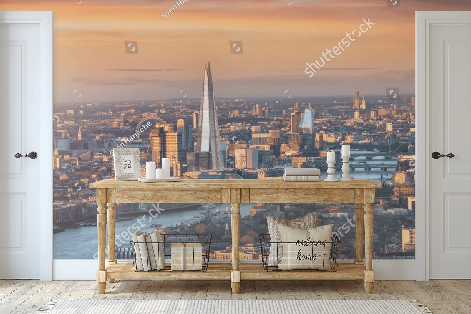 Panoramiczny widok Londynu w złotych tonach