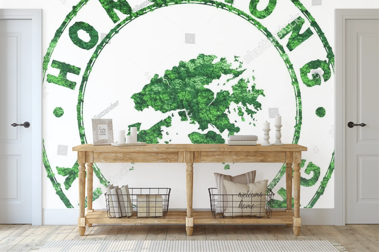 Nowoczesna kompozycja Hong Kongu w eterycznych odcieniach